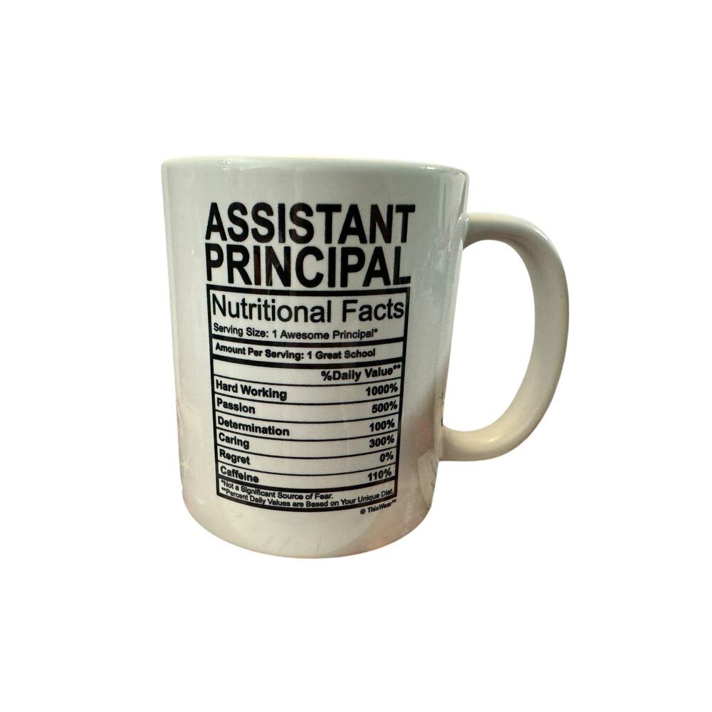 ThisWear Assistant Principal Gifts Assistant Principal Nutrional Facts Label Mug